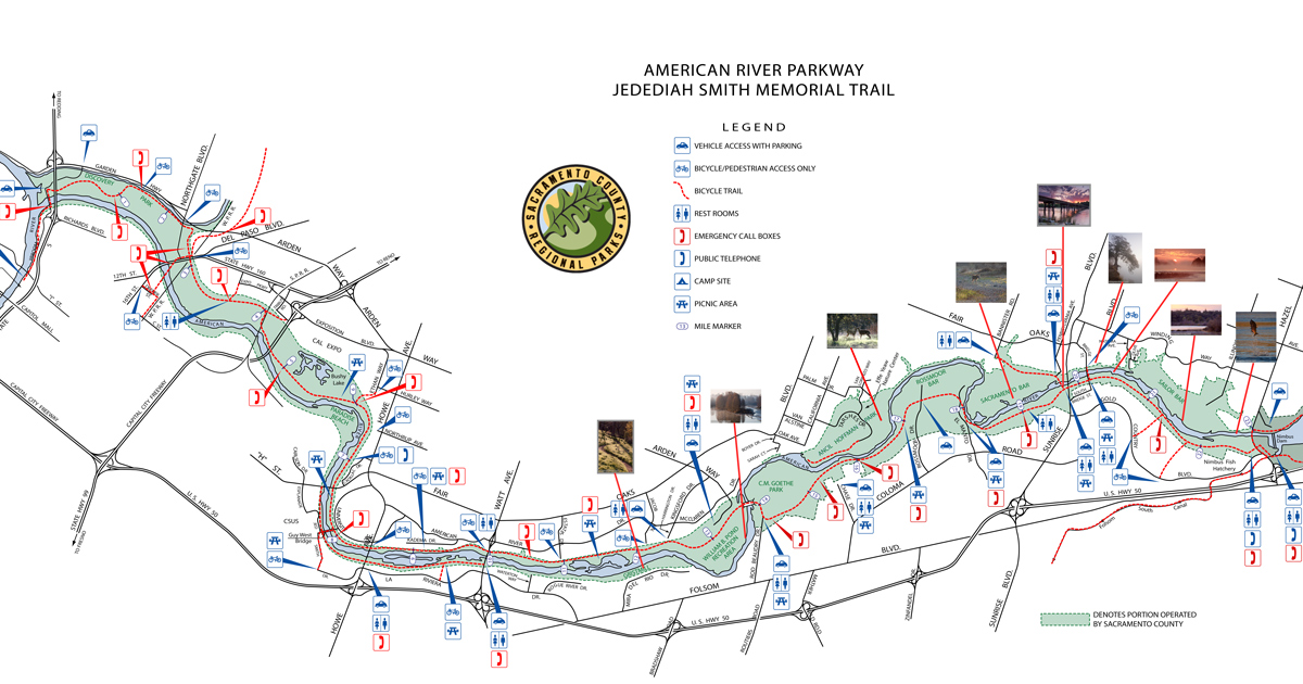 American River Bike Trail Map - Alexia Lorraine